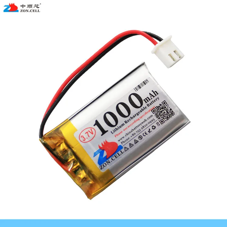 

In the core 1000mAh 802540 3.7V lithium polymer battery 852540 scan code instrument speaker driving apparatus Rechargeable Li-io