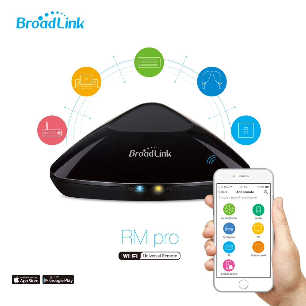 2019 Broadlink RM03 RM Pro+ RM3 Pro Automation Smart Home WIFI+IR+RF+4G Intelligent Universal Remote Control For IOS Android