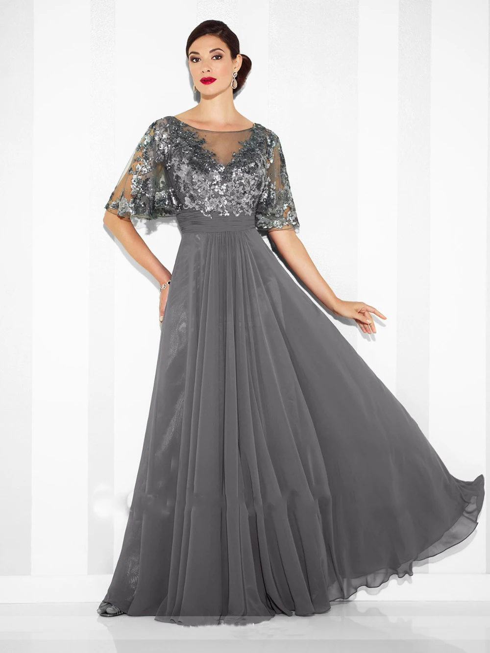 Gray-Sequnis-Appliques-A-Line-Mother-of-the-bride-dresses-Plus-Size-Formal-Evening-Gowns-Dress