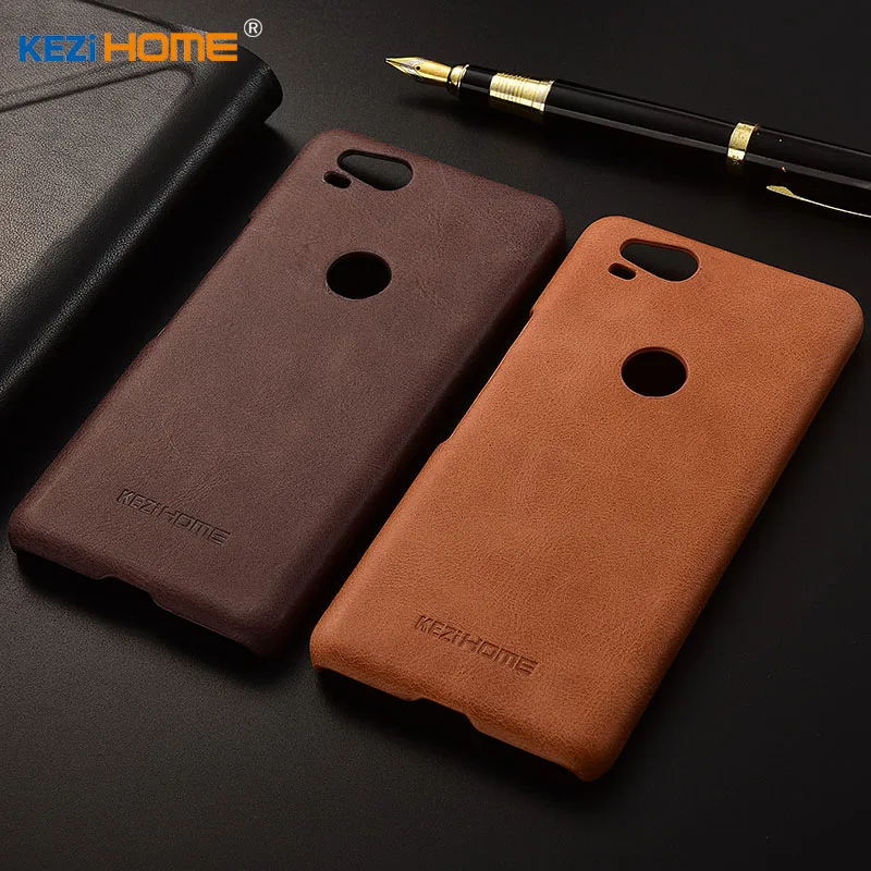 

for Google Pixel 2 case KEZiHOME Frosted Genuine Leather Hard Back Cover capa For Google Pixel2 5.0'' Phone Protector cases