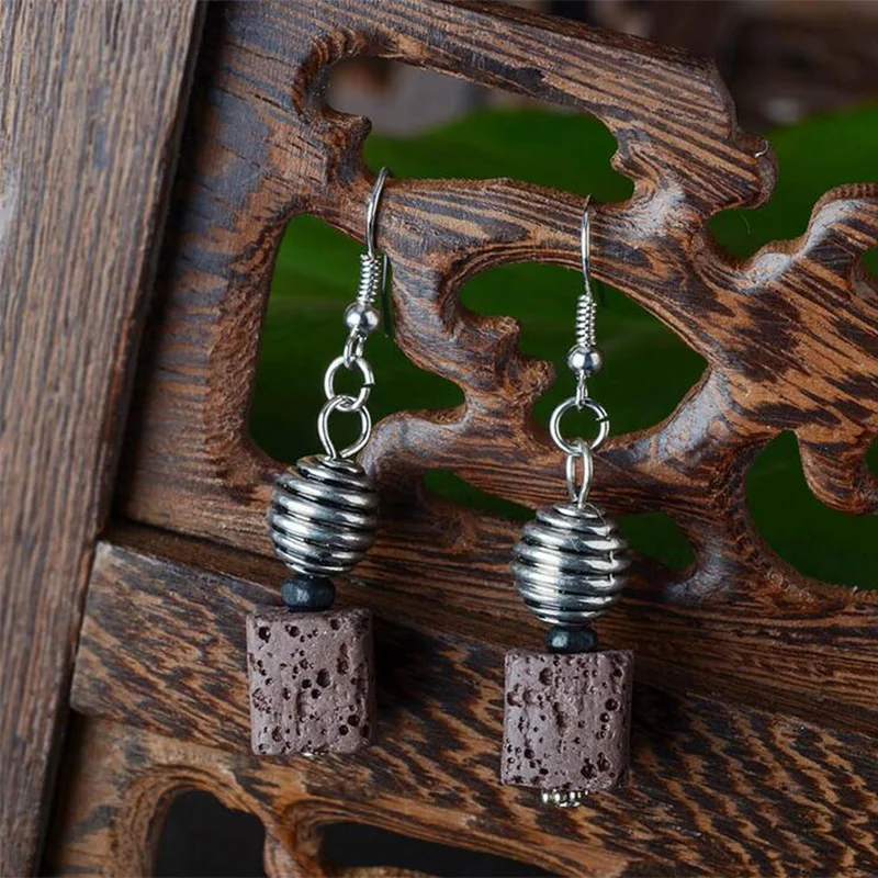 ZP-EL019 essential oil diffuser stone earrings (5)