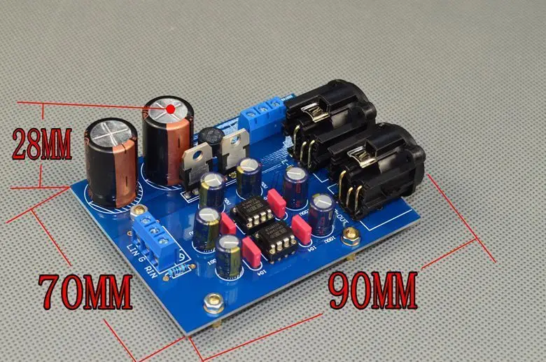 Собранная двухканальная односторонняя балансировочная плата DRV134PA|assembled board| |