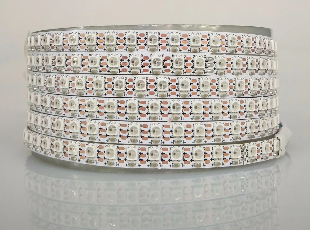 

2m long WS2812B-MINI-3535 addressable 144LEDs/m DC5V led pixel strip,NON-waterproof,with 144pixels/M;WHITE PCB