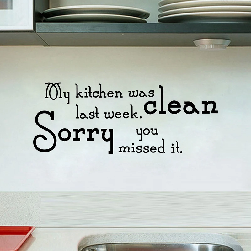 MY KITCHEN WAS CLEAN
