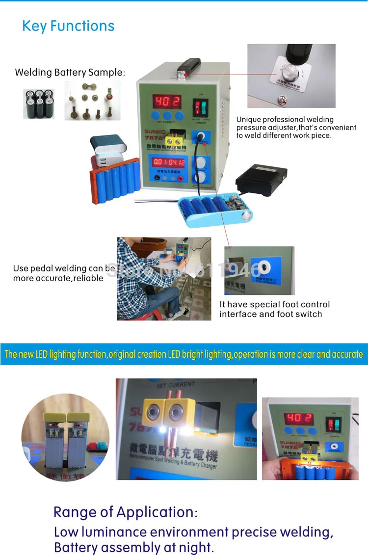787A+ MCU батарея точечный сварочный аппарат применимый ноутбук и телефон батарея точность сварки педаль