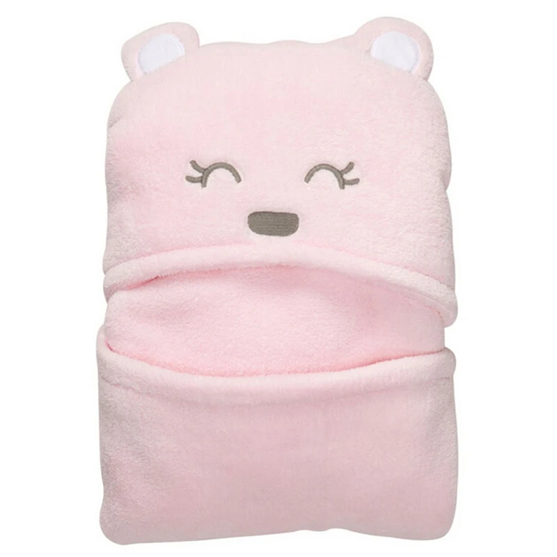 Newborn Baby Infant Kid Coral Fleece Swaddle Wrap Swaddling Blanket