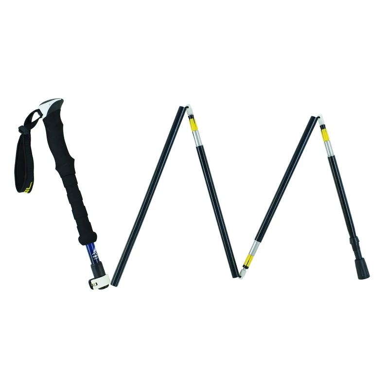 7075 Aluminum Alloy Walking Stick Folding hiking Stick 5 Joints Free