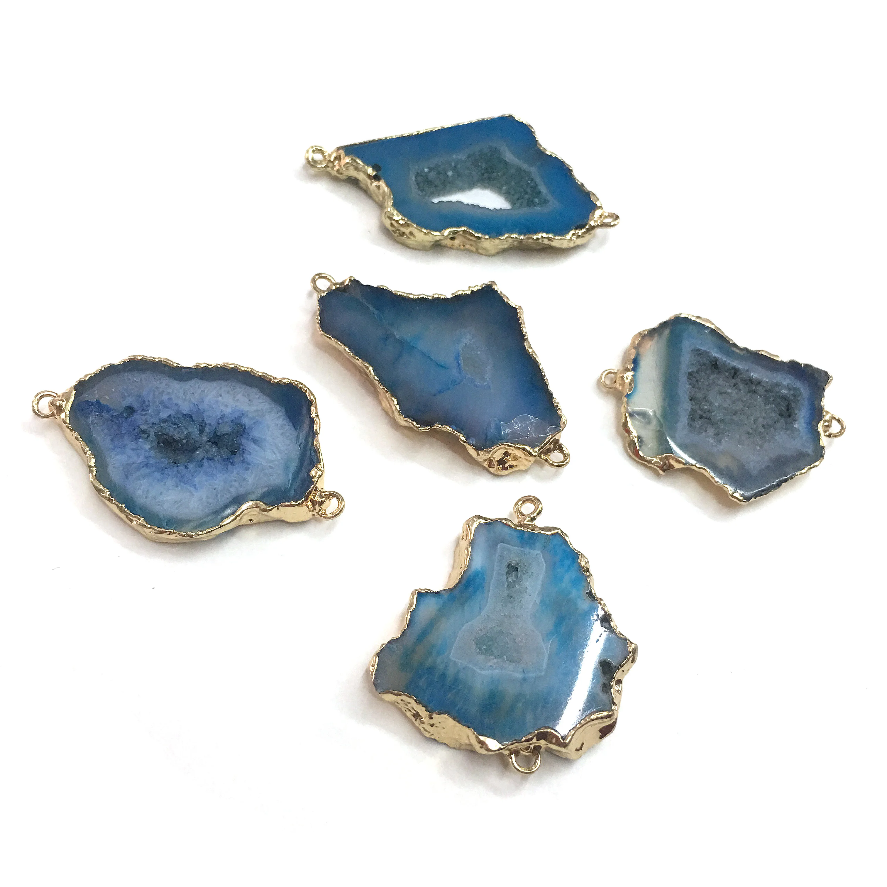 

Natural Agates Pendants Charms Connector Pendants for Jewelry Making DIY Accessories Fit Necklaces Size 30x40mm-30x50mm