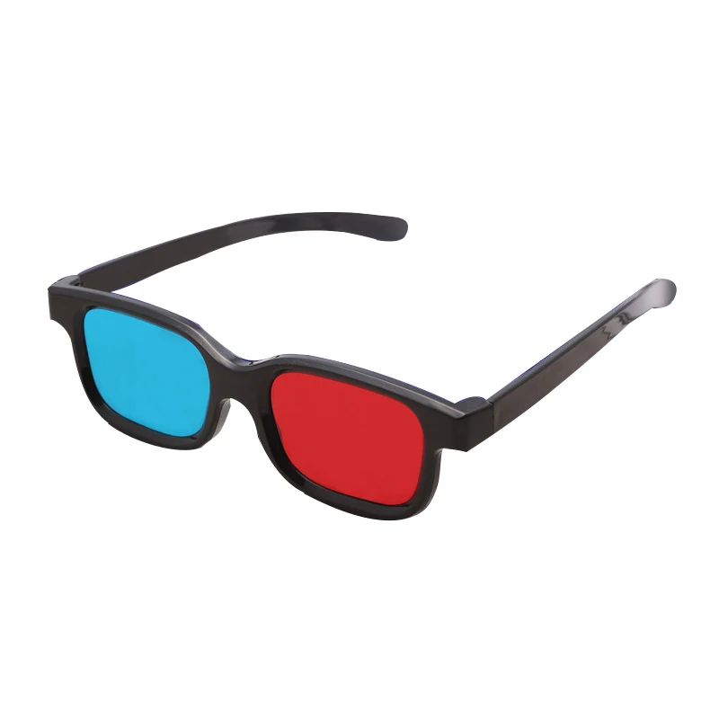 Fansaco Red Blue 3D Glasses Anaglyph 3D Plastic For 3D Movie Game DVD