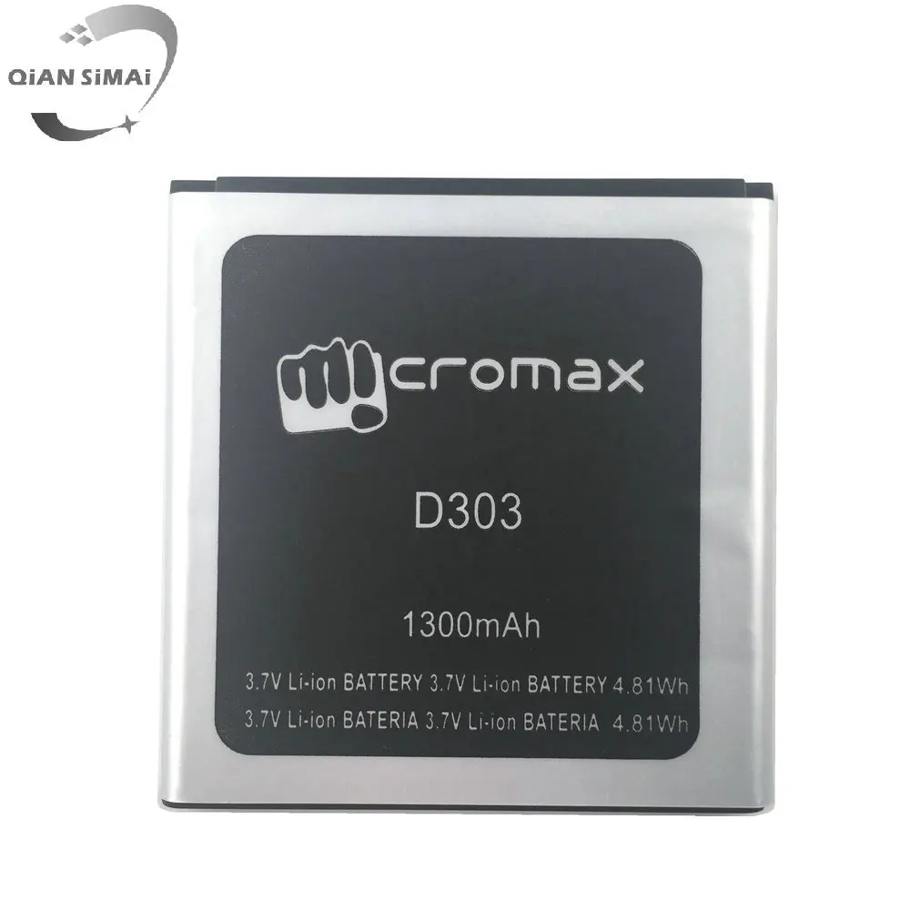New High Quality D303 1300mAh Li-ion Battery for Micromax D303 Mobile phone Free shipping