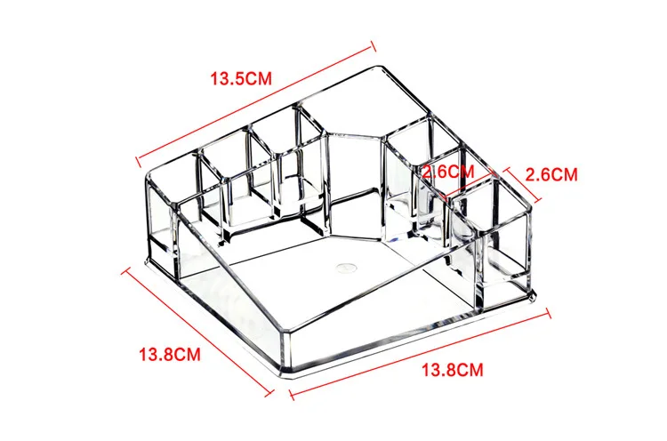 Акриловый Настольный косметический Органайзер, прозрачный ящик для хранения инструментов для макияжа, губная помада, контейнер для сортировки кистей, держатель для ухода за кожей