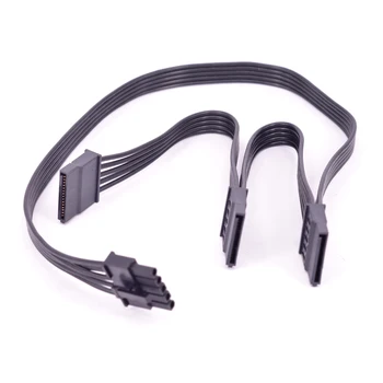 

5Pin 1 to 3 SATA 15Pin Female Power Supply Cable for Cooler Master MasterWatt 450 550 650 750 TUF Gaming Edition Modular PSU