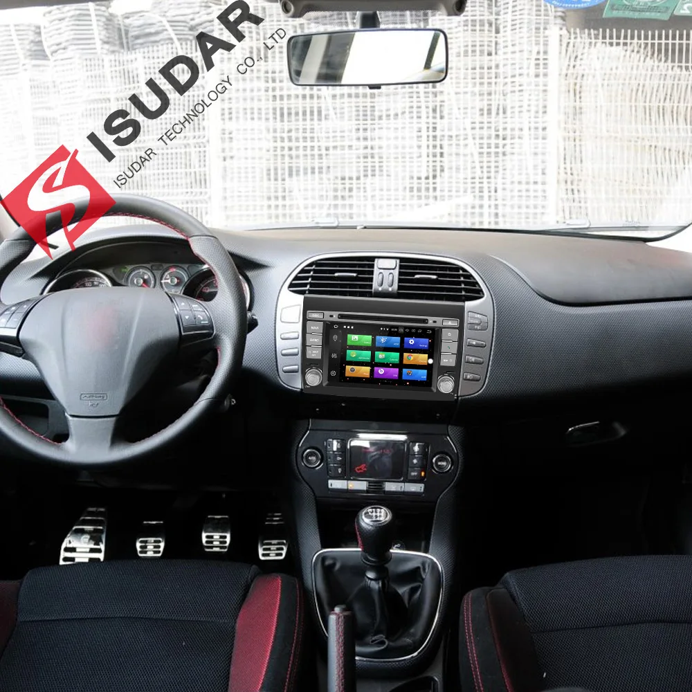 Isudar Car Multimedia Player Android 8.0 GPS 2 Din Stereo System For Fiat/Bravo 2007-2012 Octa Core 4GB RAM Radio am fm Wifi USB