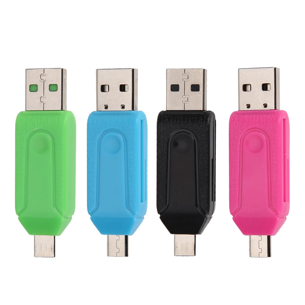 Universal 2 in 1 USB OTG Card Reader Micro USB OTG TF SD Card Reader for