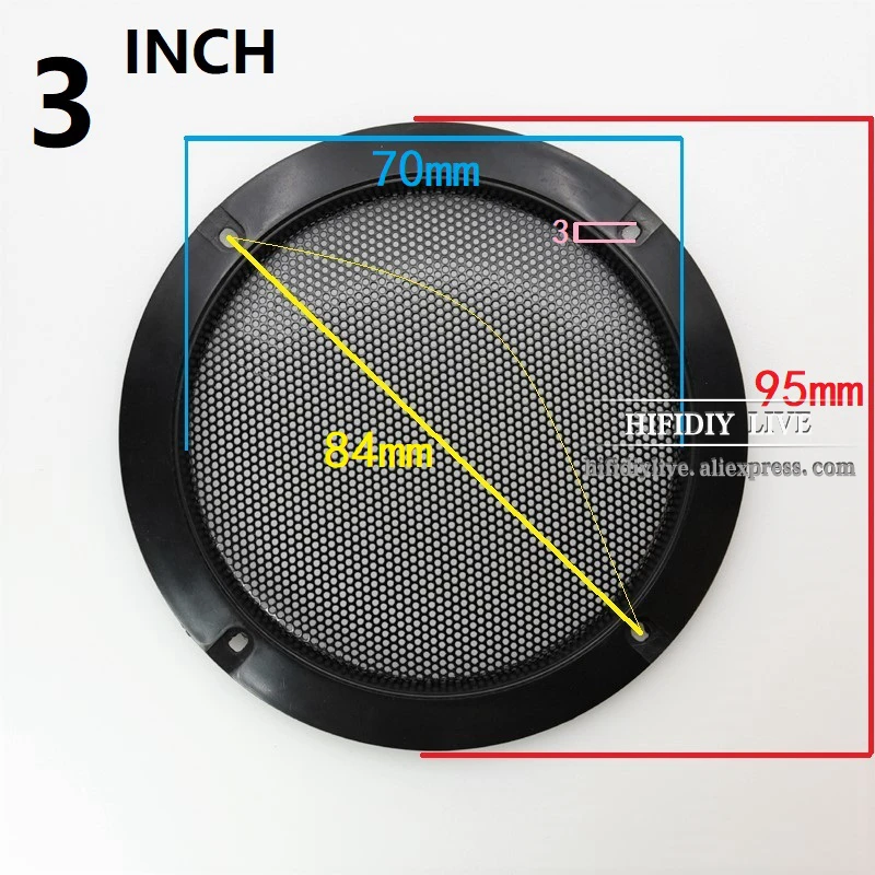 Hifidiy в прямом эфире 5 6. 8 10 дюймов Динамик чистой крышкой высокого качества автомобиля дома Сетчатое покрытие Динамик s Пластик, металлическая оправа, очки из железной проволоки решетки