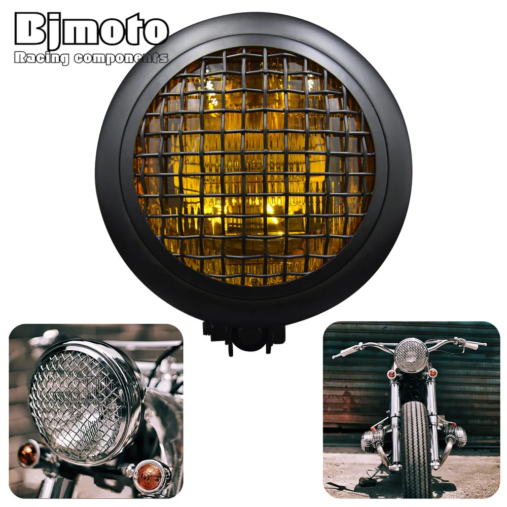 

HL-031 Fences grid Motorcycle Headlight Dual Streetfighter Cafe Racer Custom For Harley for Honda for Yamaha for Kawasaki