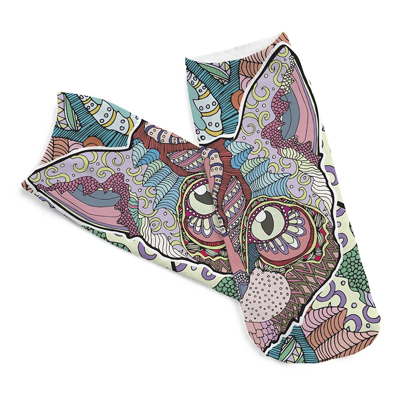 10 пар носков с объемным рисунком цветные короткие женские носки с рюшами из полиэстера контрастного цвета Meias повседневные носки унисекс с милыми персонажами