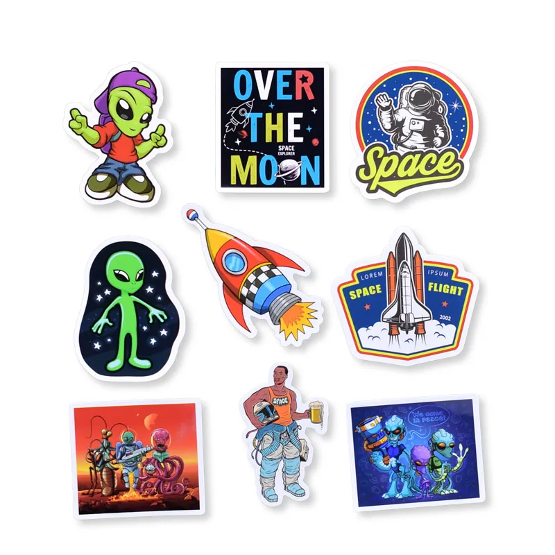 50pcs/set Alien Sticker Funny Kids Toy Stickers for Laptop Luggage Motorcycle Sticker Bomb JDM Decals