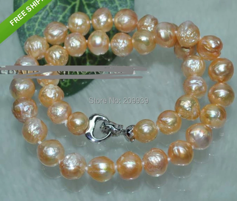 

huij 002571 Natural 9-11mm Furrow Cultured Pearl Necklace