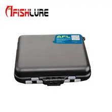 Afishlure AT02 Practical double layer lure box hard plastic fishing bait case 12cmX10cmx3.4cm fishing tackle tool container