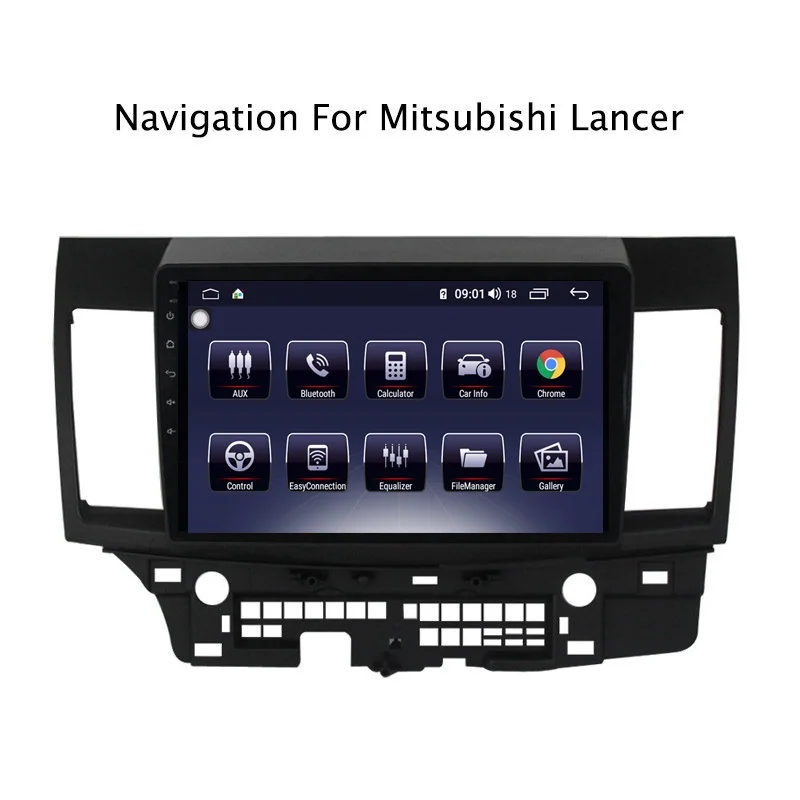 Excellent 10.1" Android 8.1 8 core 4G RAM 64G ROM GPS Navigation Car Radio For Mitsubishi Lancer 2007-2015,with Carplay/4G LTE 1