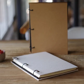 

30 Sheets Vertical A4 DIY Kraft Paper Or Linen Cover Handmade Creative Simple Hand-Painted Menu Photo Love Scrapbook Album