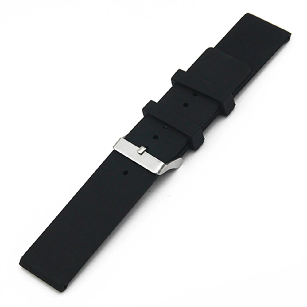 Ремешок для часов силиконовый резиновый Asus ZenWatch 1 2 WI500Q WI501Q черный белый|Ремешки