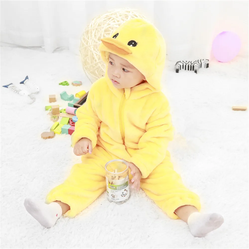 Kigurumi/зимняя одежда для малышей с изображением животных; Коричневый медведь; праздничный костюм; От 1 до 3 лет; Детский костюм для костюмированной вечеринки; забавное животное; один предмет; фантазия - Цвет: 2