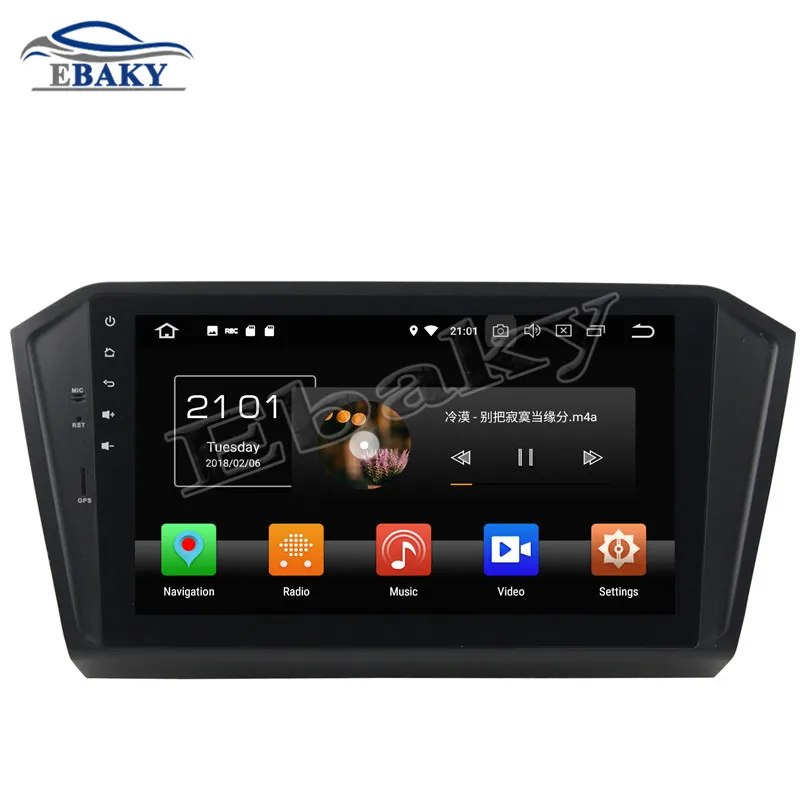 Top NaviTopia 10.1inch 4GB RAM 64GB ROM Octa Core Android 9.0 Car DVD Radio for VW PASSAT 2015 2016 with GPS/wifi/Bluetooth 4