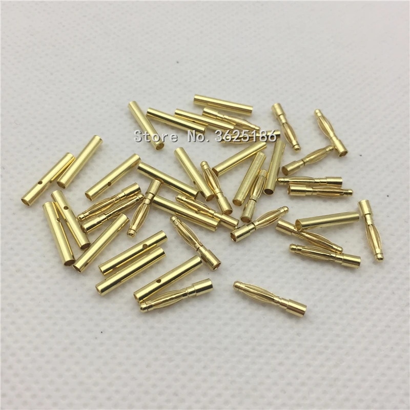 

2.0MM10 pairs 2MM Gold Bullet Banana Connector Plug Banana Plugs for ESC Lipo RC Battery Plugs QAV250 C250 10 pairs
