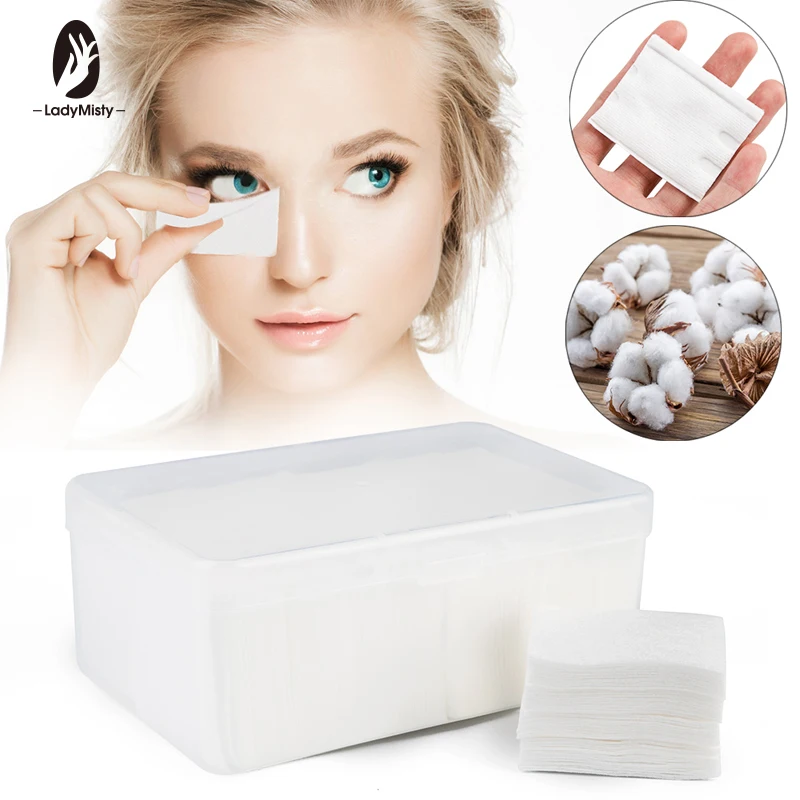 

Ladymisty 128/1000pcs Cotton Wipes for Gel Nail Polish Soak Off Remover Lint Cotton Paper Pad For Nail Polish Acetone Remover