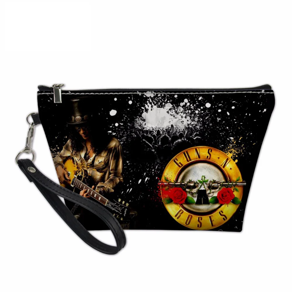 

NOISYDESIGNS Guns N Roses Bags for Women Fashion Brand Travel Makeup Case Cosmetic Bags Functional Toiletry Kit 55 Organizer Bag