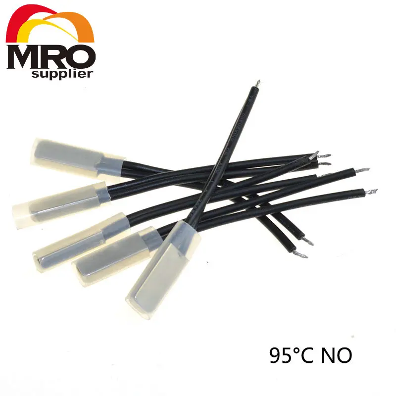 

5Pcs/lot 95C Degree Celsius NO Normal Open Thermostat Thermal Protector Thermostat Temperature Control Switch 250V 5A K95
