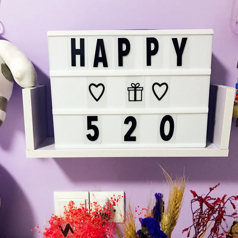 

96 Letter and character LED Concise Letter Lamp Innovative DIY Letter Spelling Puzzle LED Light Box LearningToy New