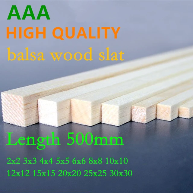 30x30mm long 50/80/100/130/150/200mm Square Balsa Wood Stick Wooden Dowel  Rod Block