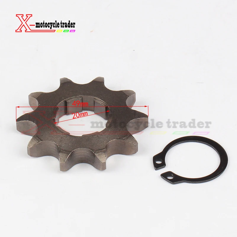 428-20mm-10T/19T chain front sprocket gear hole Dia 20mm From 10 tooth to 19tooth For Dirt bike motorcycle scooter