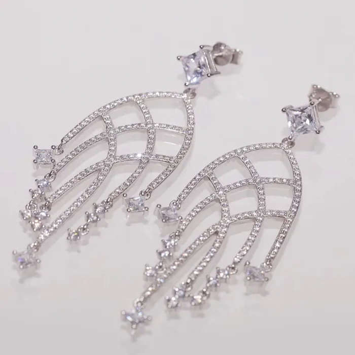 

Designer Fashion 925 Sterling Silver Jewelry 3A Cubic Zirconia Party Earring
