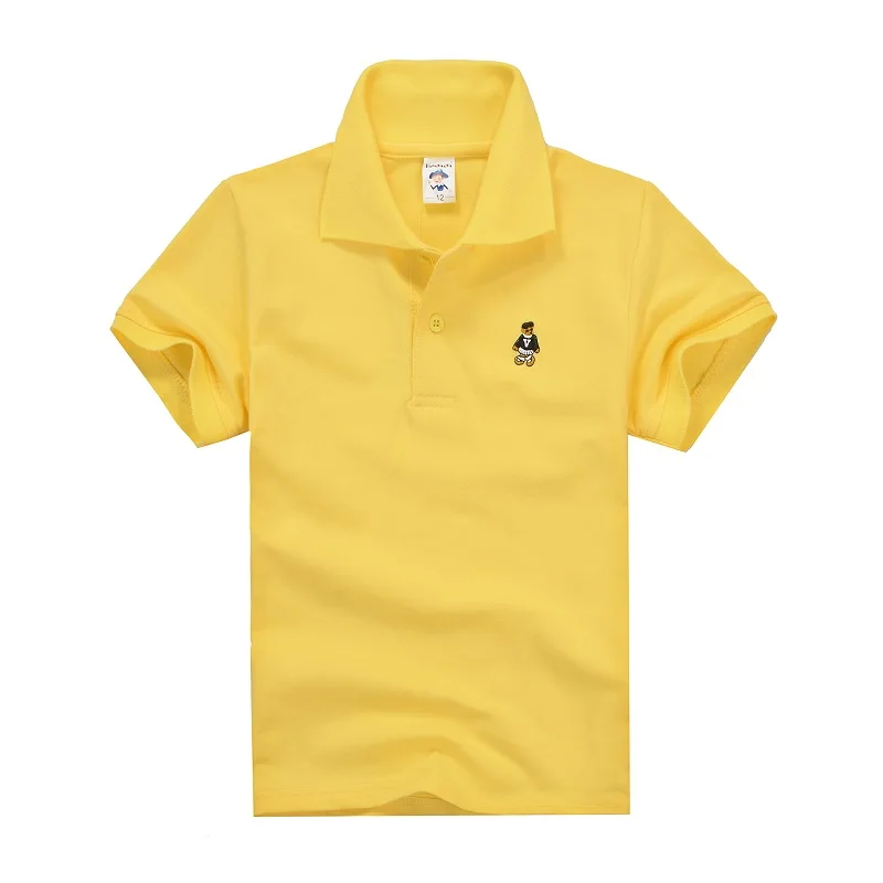 Высококачественная футболка-поло для мальчика от 3 до 12 лет, брендовая детская теплая хлопковая Однотонная футболка с длинными рукавами и отворотами