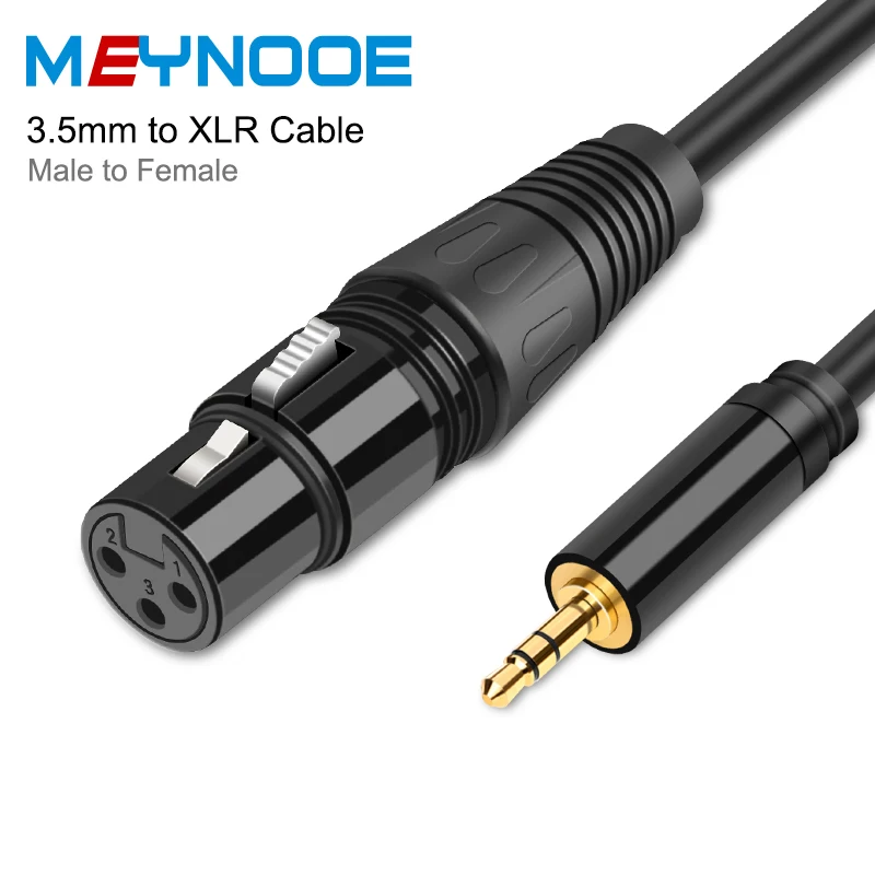 Jack 3.5 mm to XLR Cable Microphone Speaker Wire XLR Cannon Audio Cable XLR Extension Male to Male Stereo Cord TRS for Amplifier Jack 3.5 mm to XLR Cable Microphone Speaker Wire XLR Cannon Audio Cable XLR Extension Male to Male Stereo Cord TRS for Amplifier
