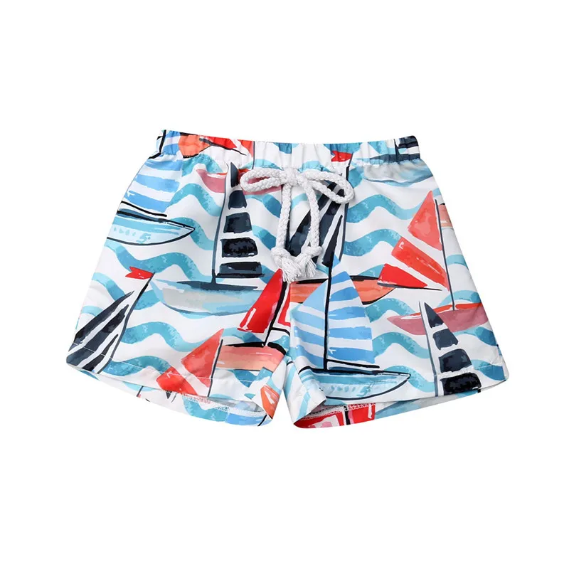 Гавайские шорты для новорожденных мальчиков; летние пляжные шорты; одежда для купания; эластичные мягкие пляжные шорты с принтом кокоса