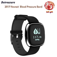 Betreasure P2 Bluetooth Smart Браслет Приборы для измерения артериального давления Мониторы SmartBand Водонепроницаемый шагомер Фитнес трекер умный Браслет