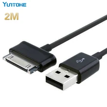 2 м Tablet Micro USB кабель для N8000 P6200 P1000 P3100 USB кабель синхронизации данных для samsung Galaxy Tab 10," GT-P7510/P7500 100 шт./лот
