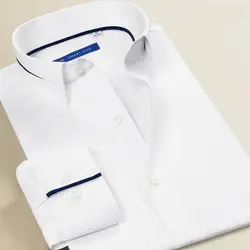 Smart пять с длинным рукавом Мужская классическая рубашка для мужчин Slim Fit Camisa Masculina Modis формальвечерние Белый s рубашка плюс размеры 6XL