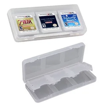 Caja de almacenamiento de plástico duro transparente 6 en 1 para Nintendo 2DS, NDS, NDSL, NDSI, nuevo 3DS, LL/XL, 3DSXL, 3DSLL