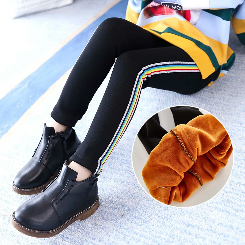 girls winter pants girls warm leggings 2018 black kids clothes teenage