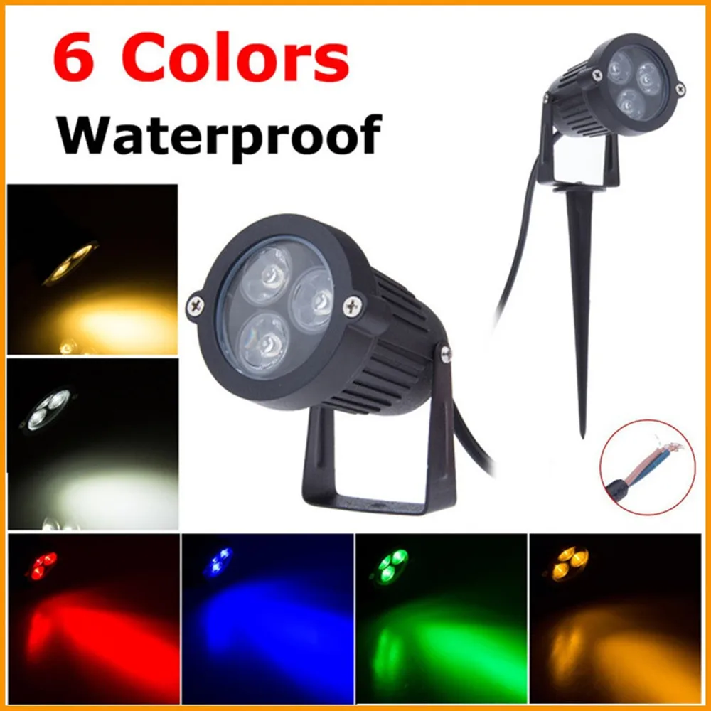 20x led garden light 3x1w 3x2w ip65 waterproof outdoor lighting 3w