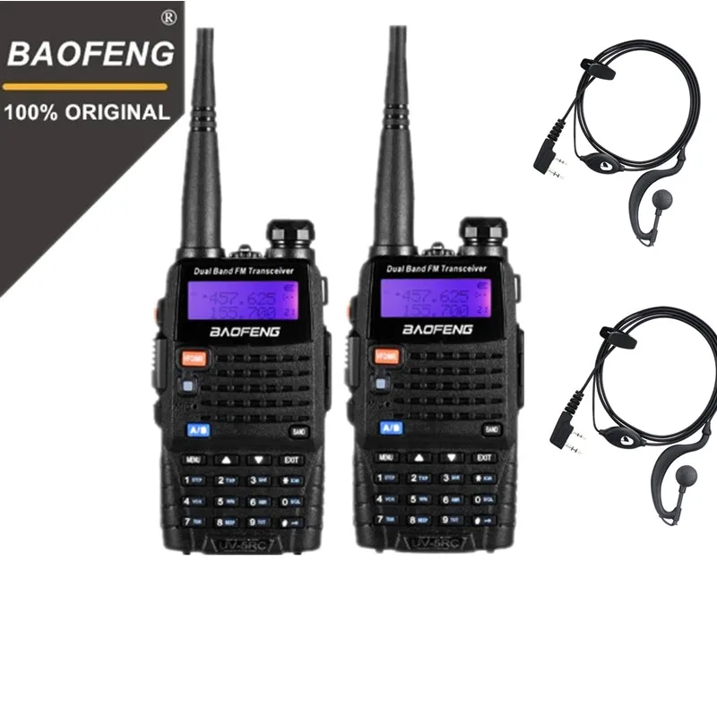 2 шт. BaoFeng UV-5RC портативной рации 5 Вт высокое Мощность Двухдиапазонный портативный двухстороннее Портативная радиостанция для