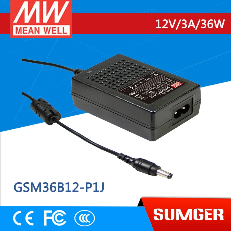 

[Freeshiping 12Pcs] MEAN WELL original GSM36B12-P1J 12V 3A meanwell GSM36B 12V 36W AC-DC High Reliability Medical Adaptor