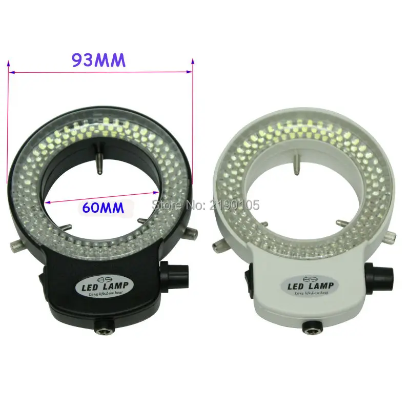 

Adjustable 6500K 144 LED Ring Light illuminator Lamp For Industry Stereo Microscope Lens Camera Magnifier 110V-240V Adapter