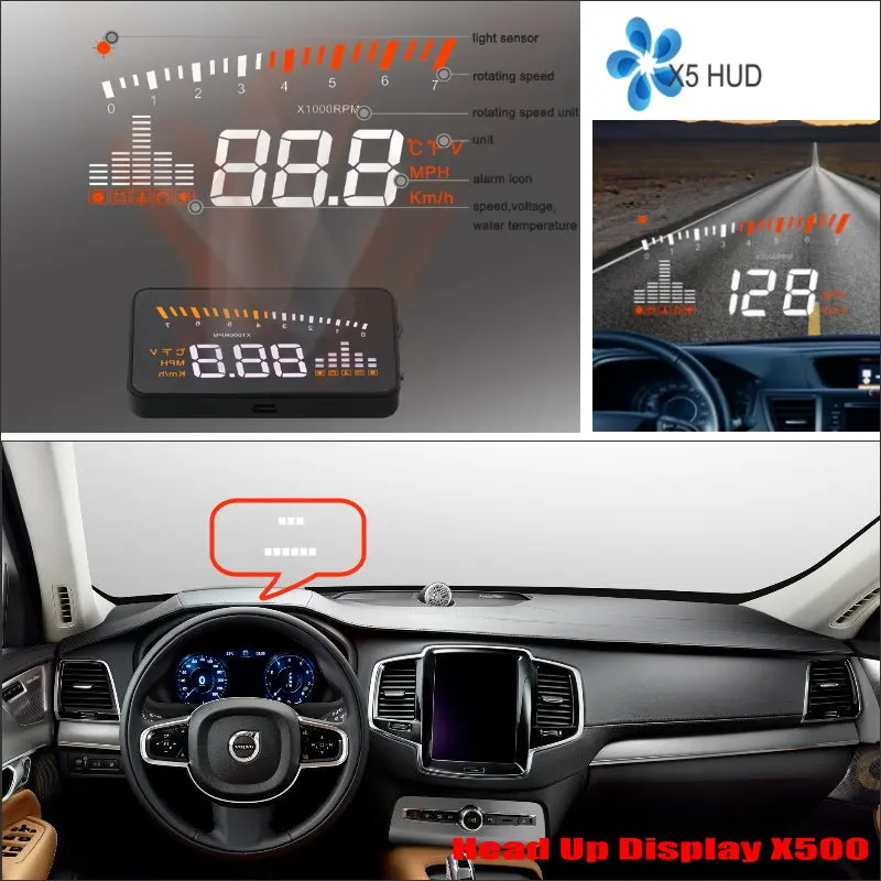 

Liislee OBD2 Overspeed Warning Car Head Up Display For Volvo XC60 XC90 2015 2016 Saft Driving Screen Projector Windshield